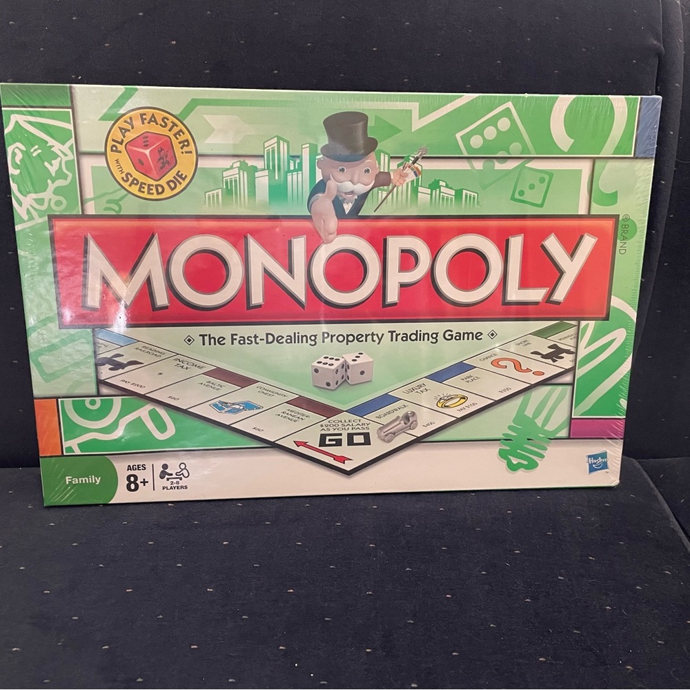 NWT Vintage 2008 MONOPOLY Board Game Speed Die   Sealed